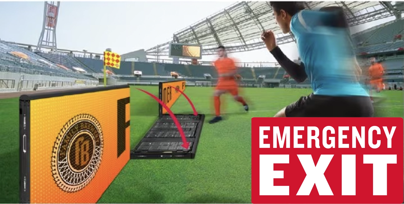 emergency exit stadium led perimeter display