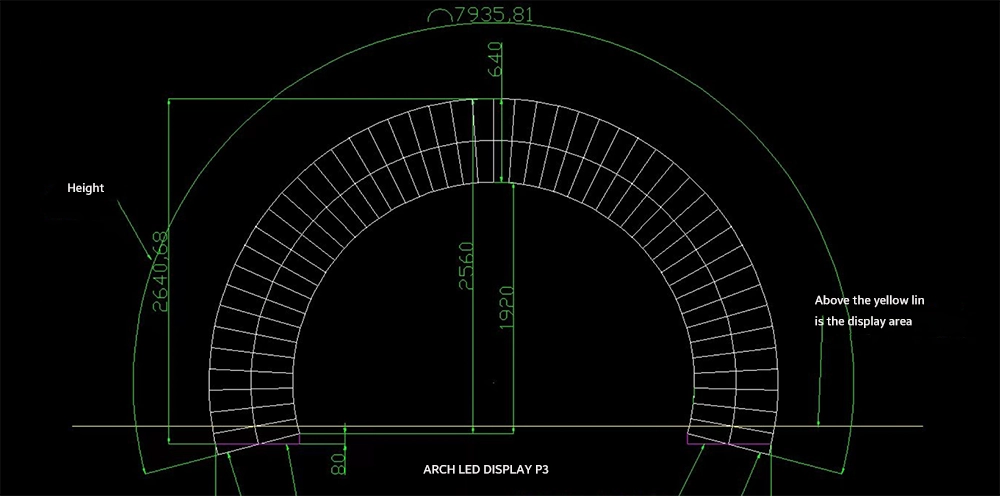 ARCH LED DISPLAY DESIGN P3