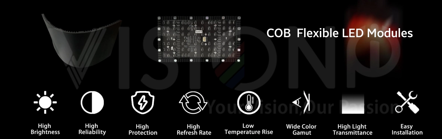 cob flexible led modules display soft cob led panels