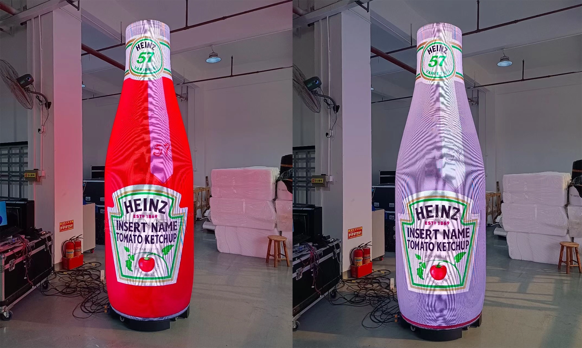 bottle shaped led display