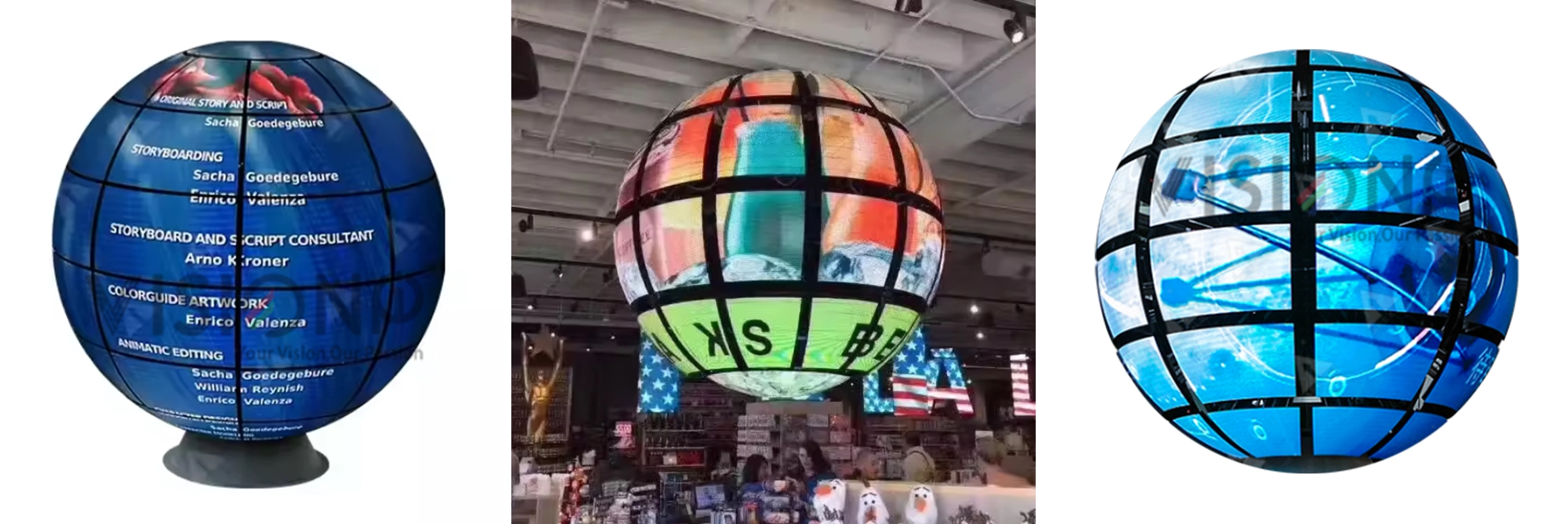 robotic spherical led display