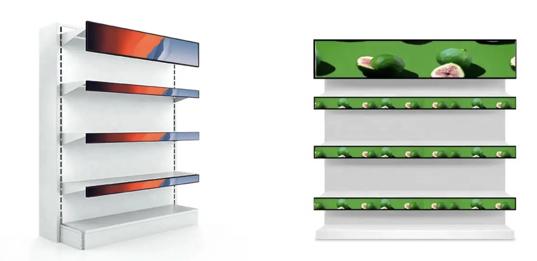 led shelf display stores