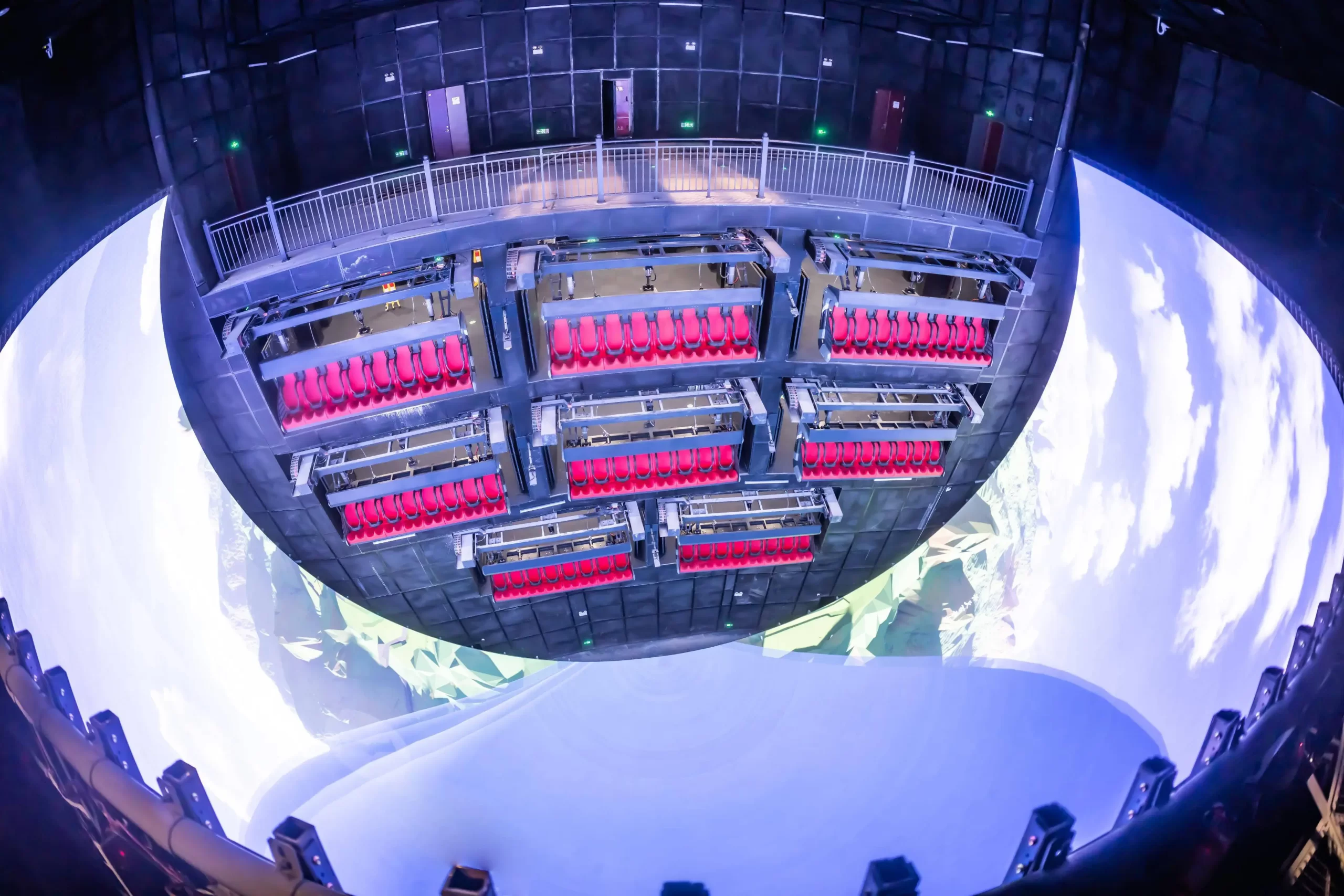 flying theater 360 degree immersive led screen