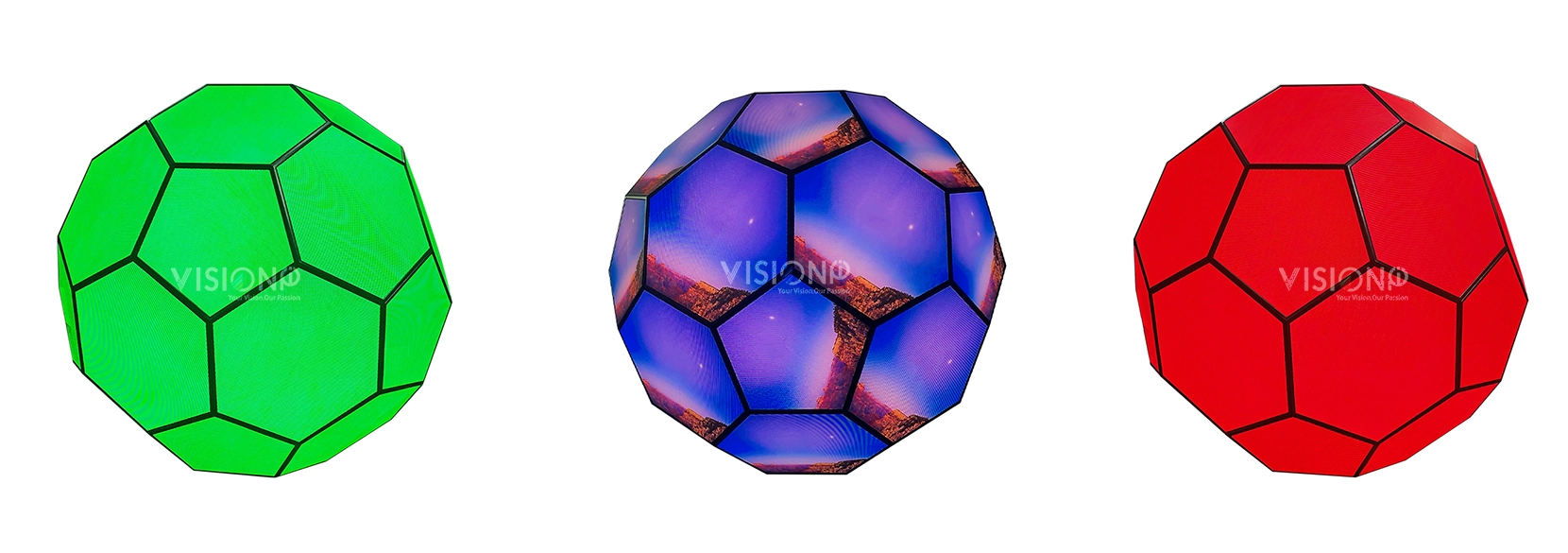 football shaped led sphere ball