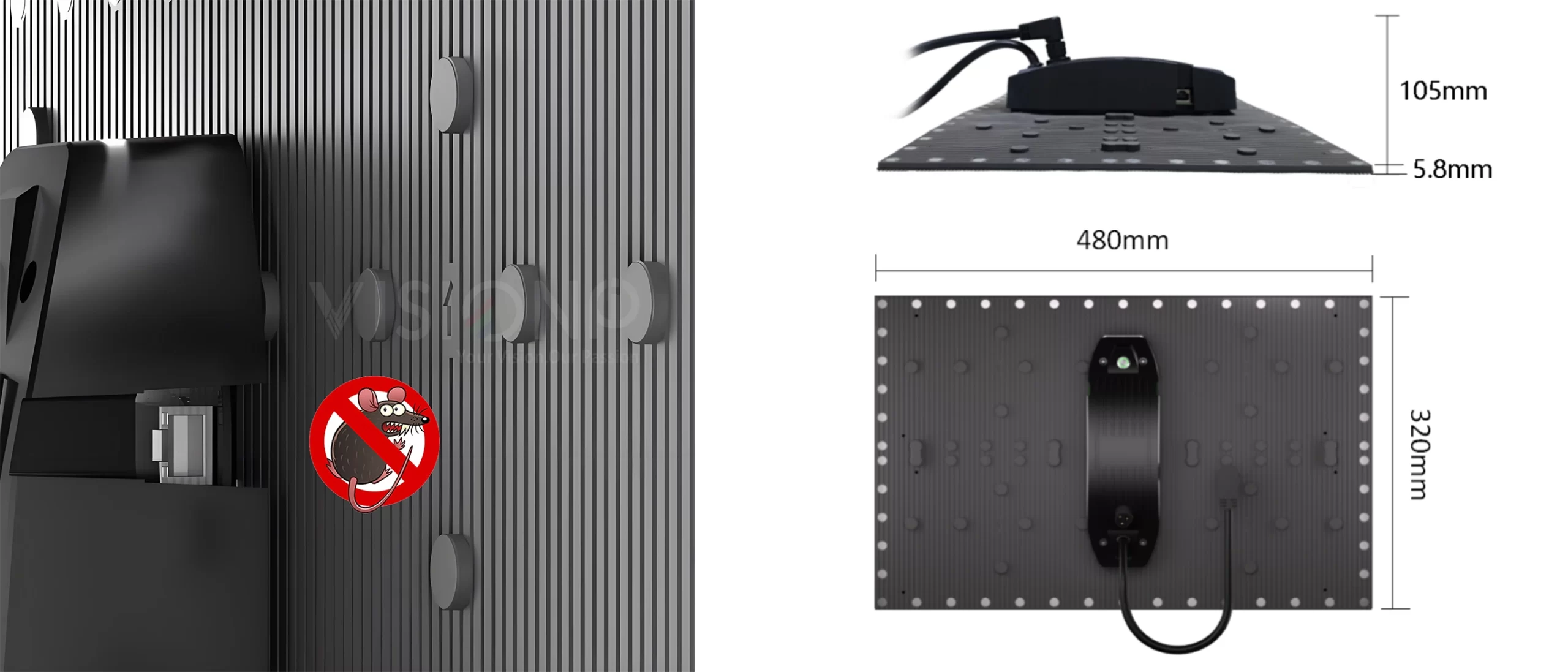 480x320 solft all in one led panel