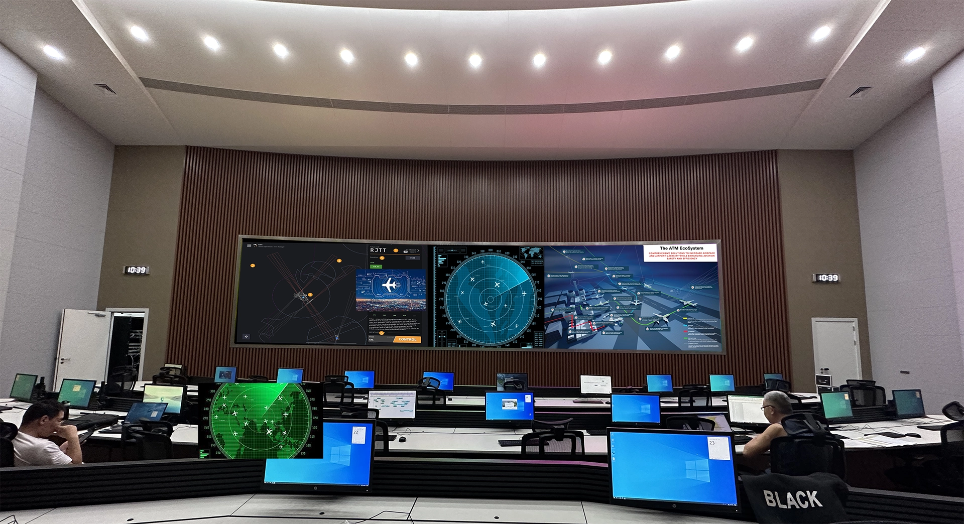 air traffic control room led display