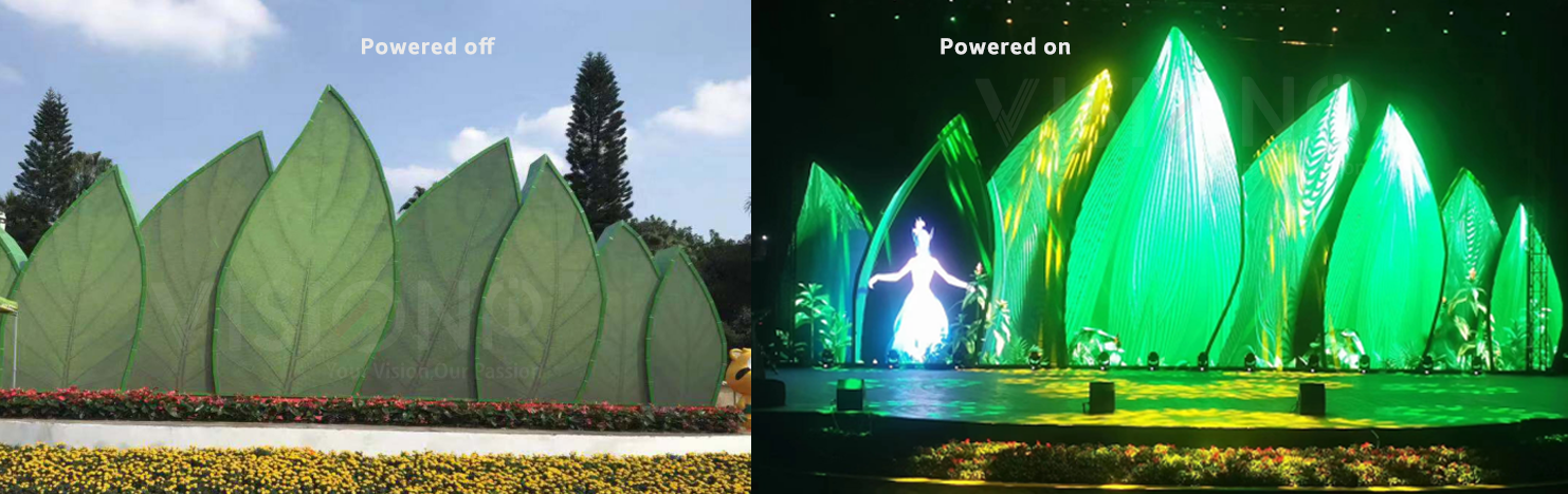 outdoor textured led display city landscape design