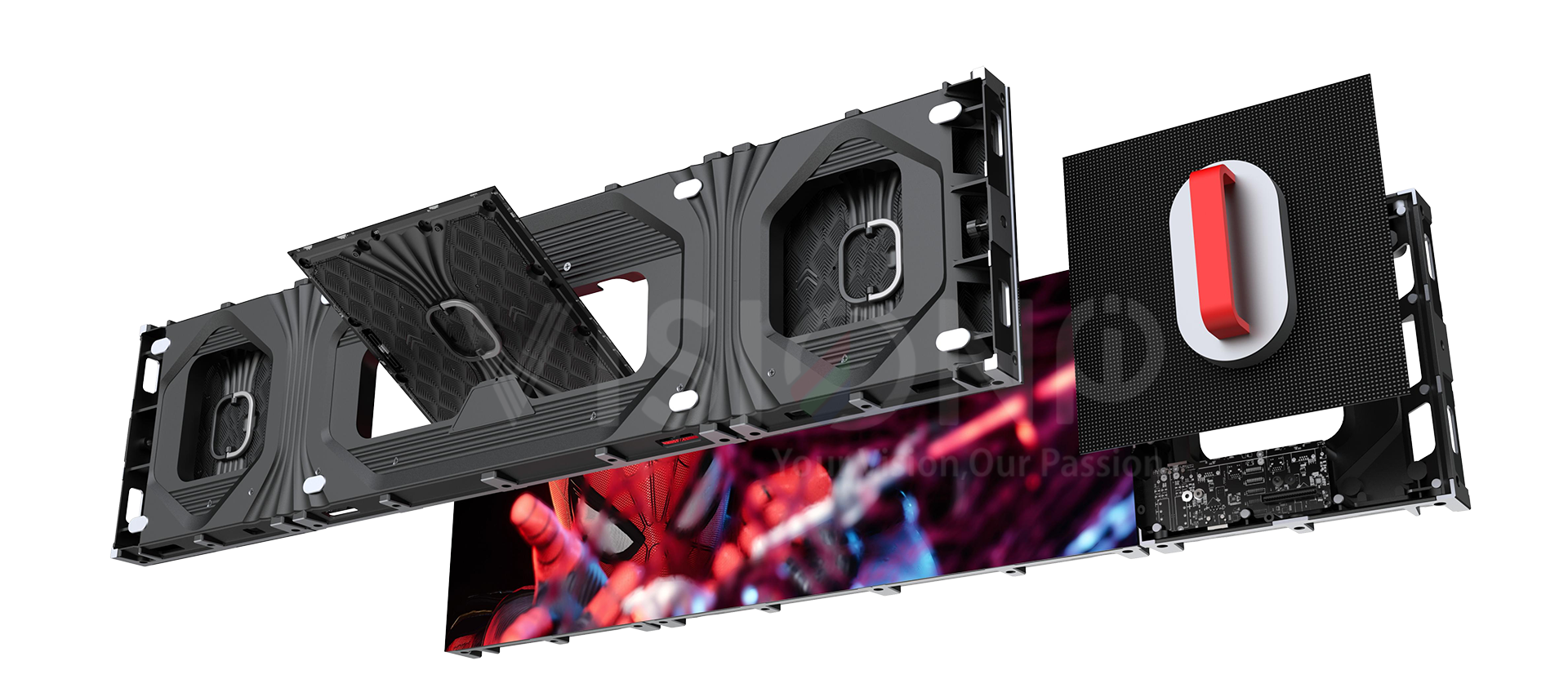 front serivce and back service P1.9 p2.6 p3.91 indoor led display wall mounted stacking