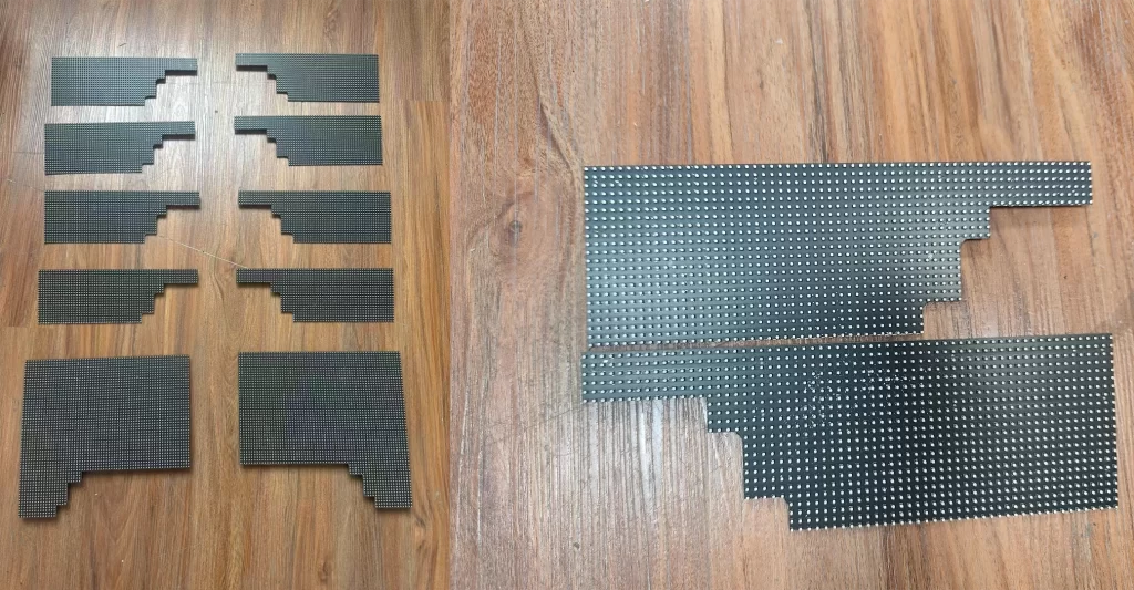 cuttable flexible led display modules