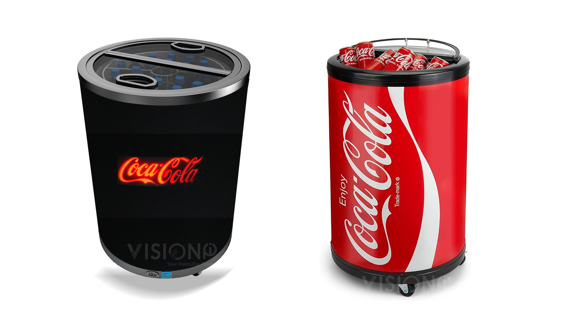 Can barrel frigerator led display customized