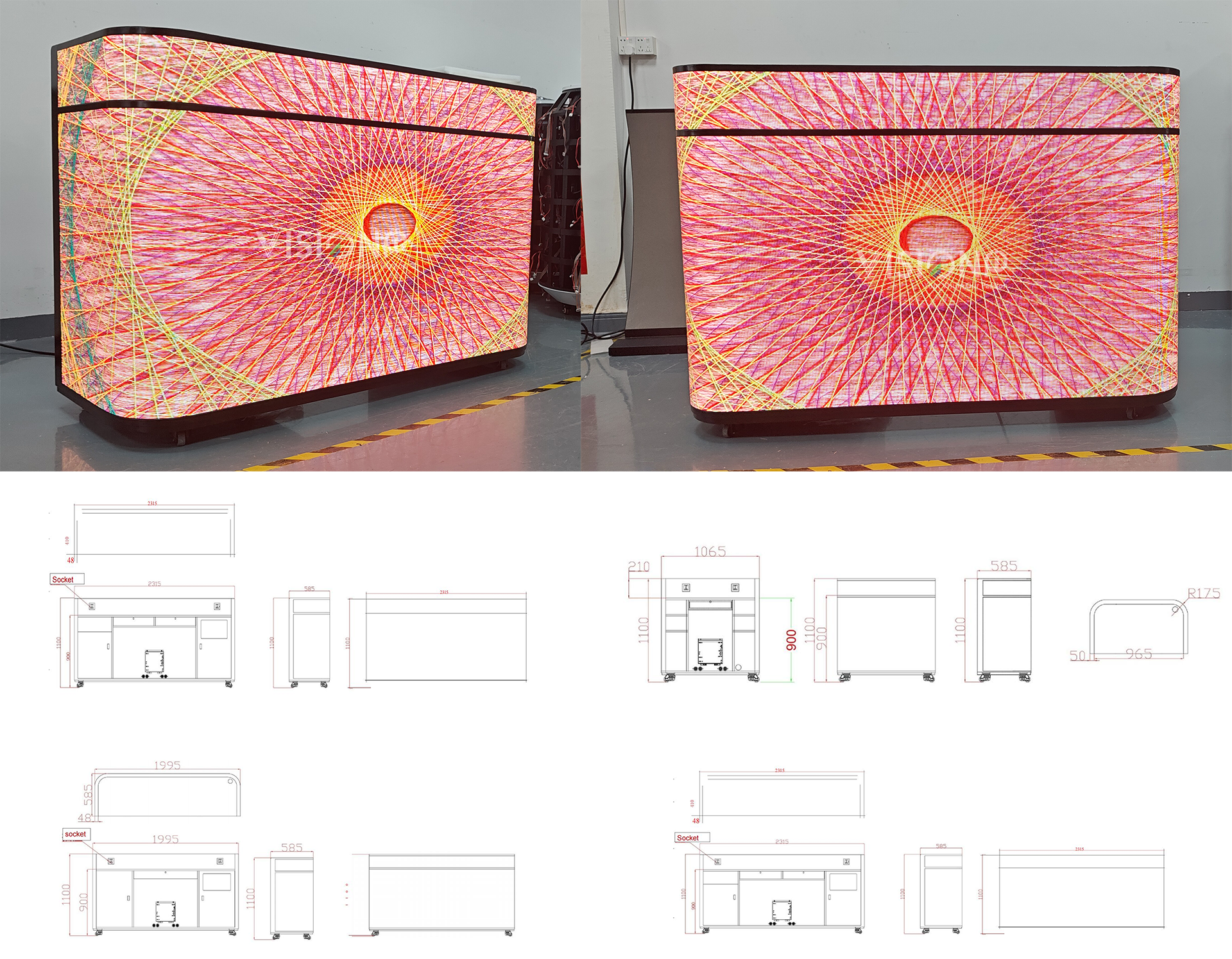 front counter reception desk led screen front counter reception desk led screen