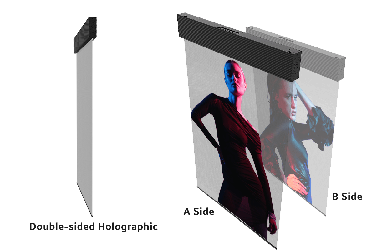 double faced holographic transparent led display double faced holographic transparent led display