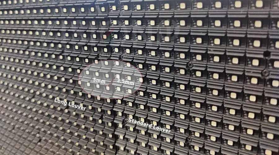 long louver high mask vs low louver led display comparision long louver high mask vs low louver led display comparision