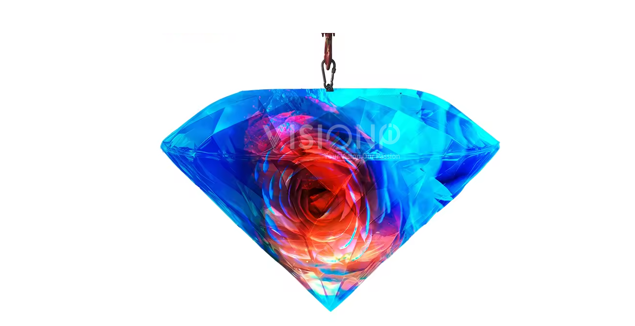 شاشة عرض LED على شكل الماس مخصصة