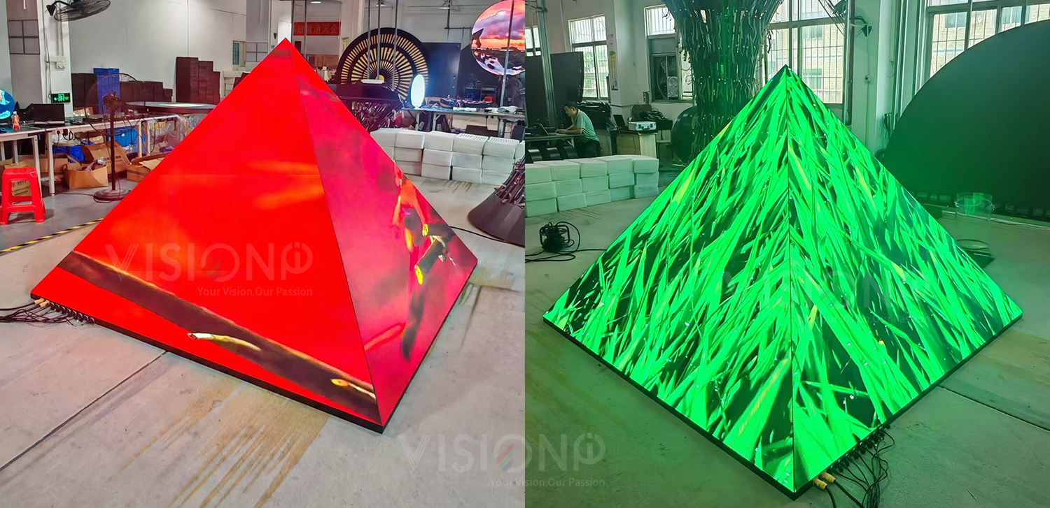 pyramid led dispaly