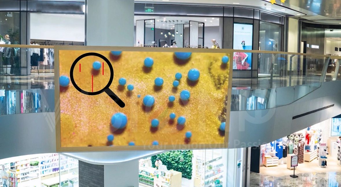 caterpillar effect failure led display indoor