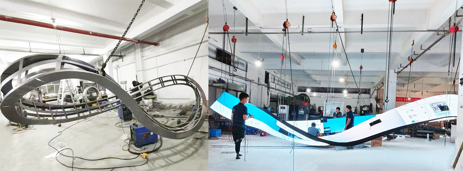 infinite loop led display produciton factory