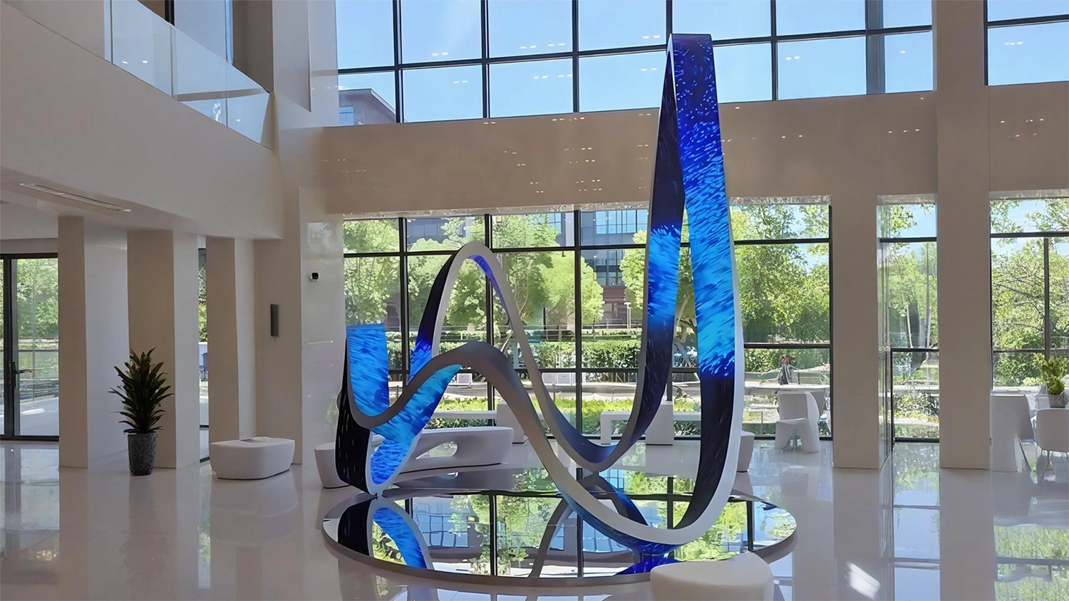 mobius ring led screen in lobby hotel and public places