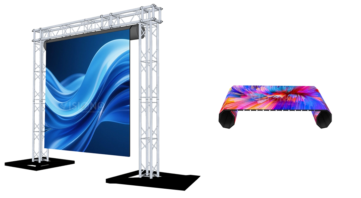 rollable flexible led screen indoor