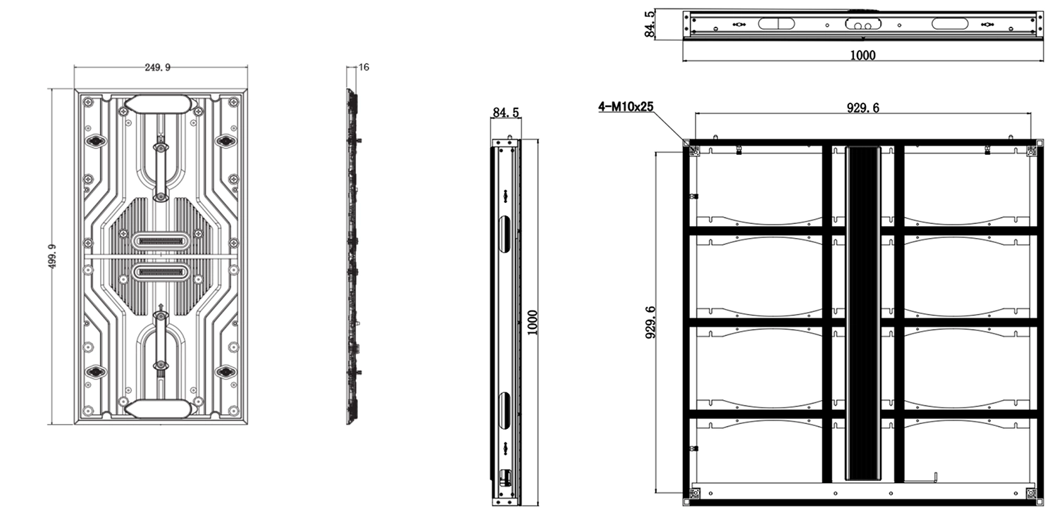 DIP LED DISPLAY CABINET DIMENTION