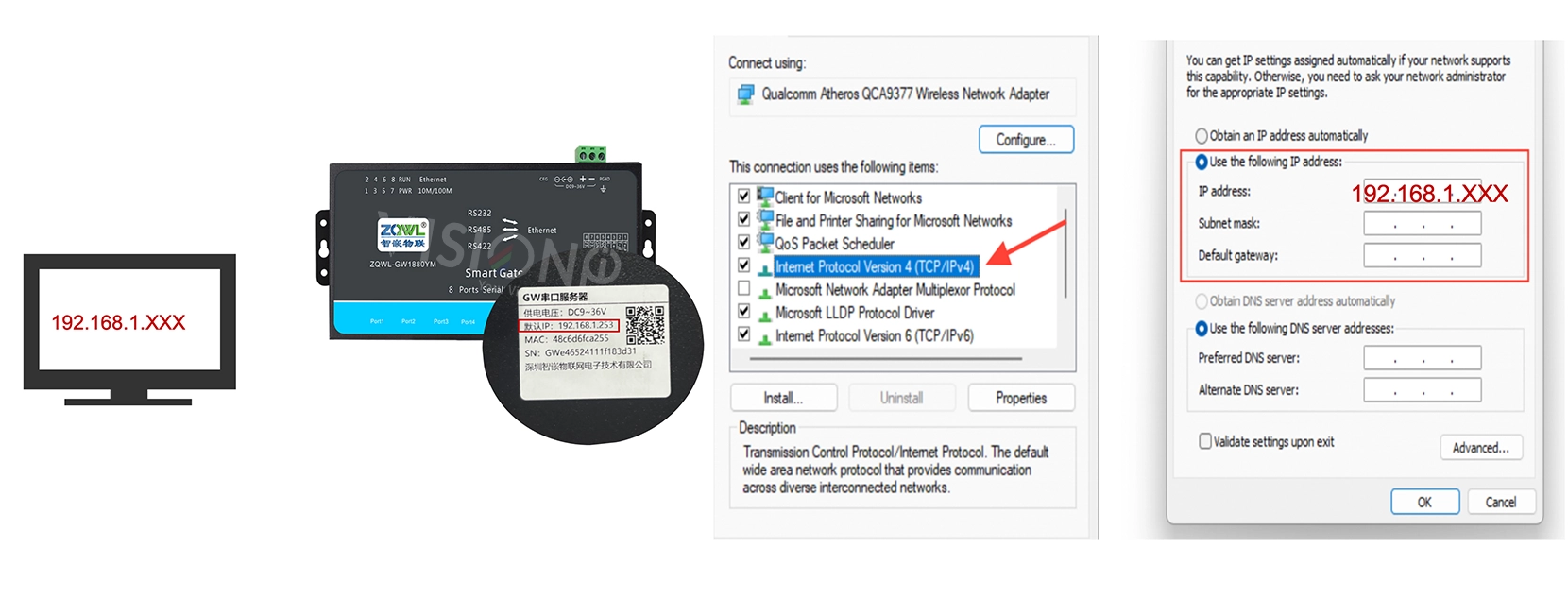 dna kinetic led display ip controller ip address set up Servo Motor Controller Default IP & PC Setup