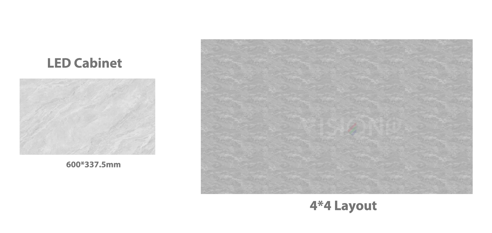 texture led display indoor decoration display 600x337.5mm
