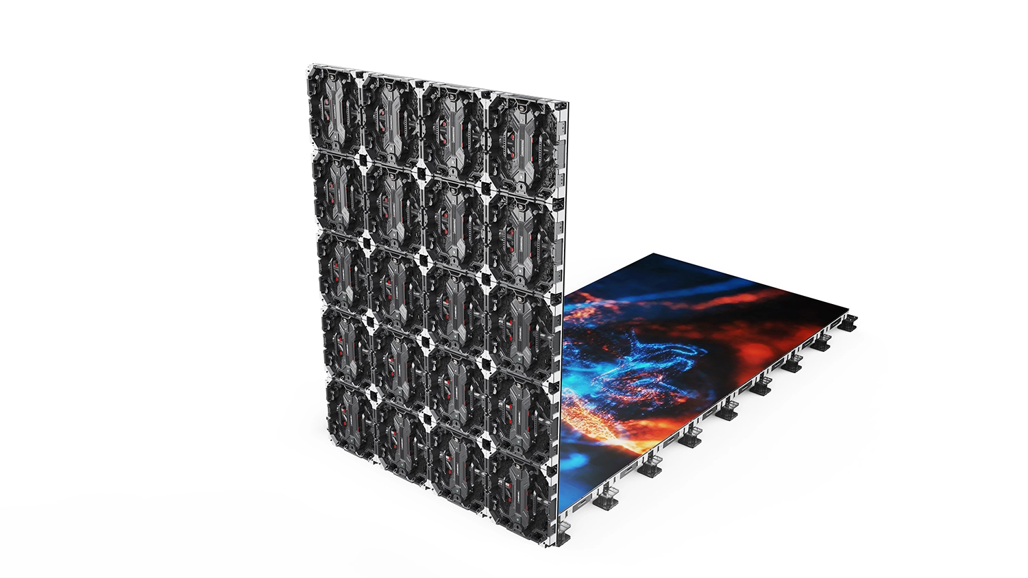 Dual usage interactive LED dance floor screen, convertible LED wall panel and LED floor tile, waterproof interactive LED floor for wedding, concert, bar, exhibition commercial events rental