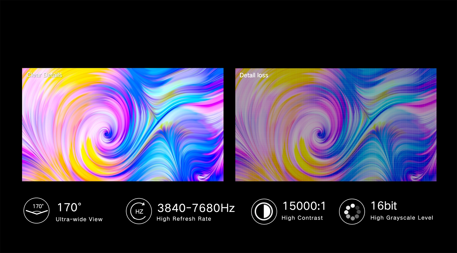 Ultra 7680Hz refresh MIP outdoor fine pitch LED display, high definition flicker-free outdoor video wall