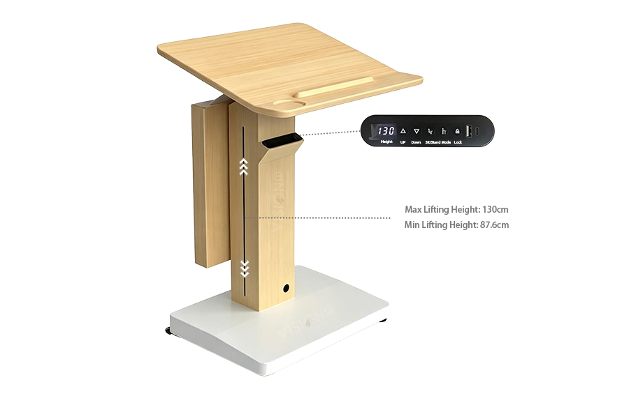 Height adjustable motorized lift LED podium display, single and double sided digital lectern screen for conference events