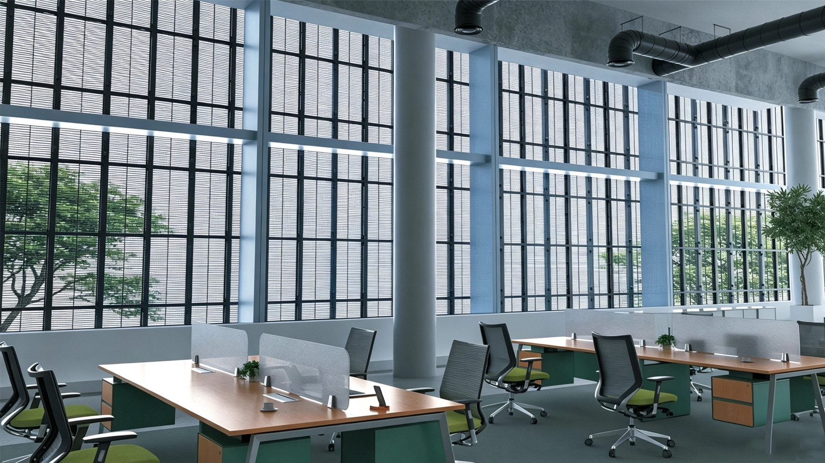 High transparency LED mesh screen, ultra‑thin see‑through led display, no obstruction to light and view