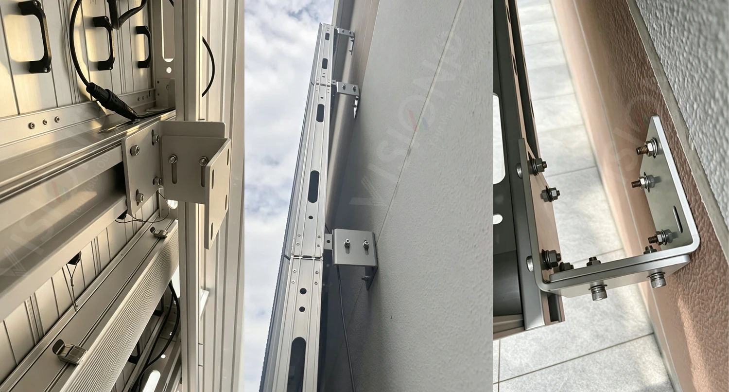 high brightness LED screen with mounting back frame, outdoor LED display installation bracket kits high brightness LED screen with mounting back frame, outdoor LED display installation bracket kits