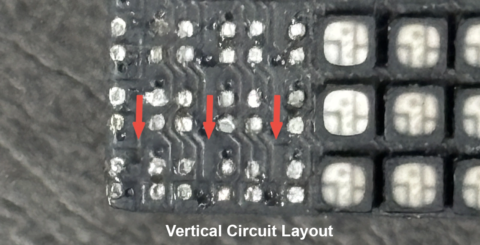 vertical circuit soldering pad for modules repairing vertical circuit soldering pad for modules repairing
