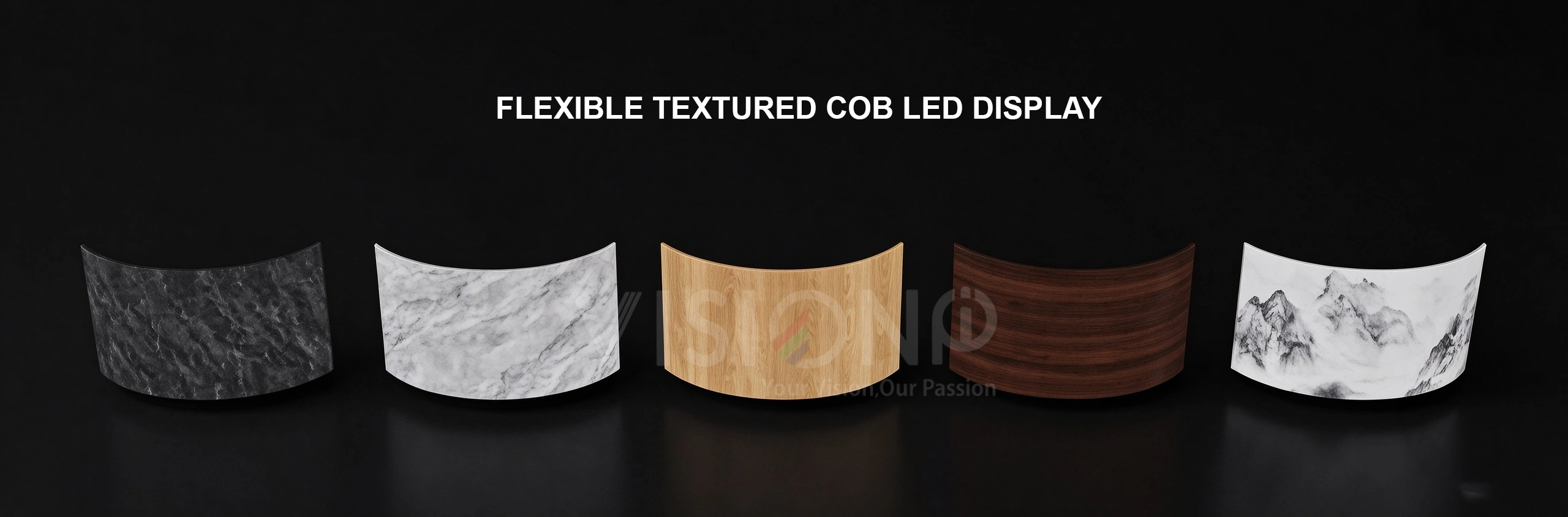 FLEXIBLE COB LED TILES TEXTURED MARBLE WOOD